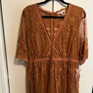 Womens burnt orange dress